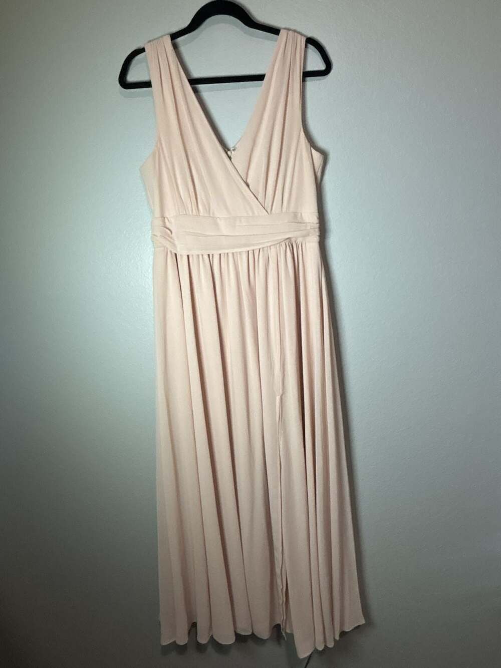 Lulus Women's Size L Blush Pink Sleeveless V-Neck Maxi Dress